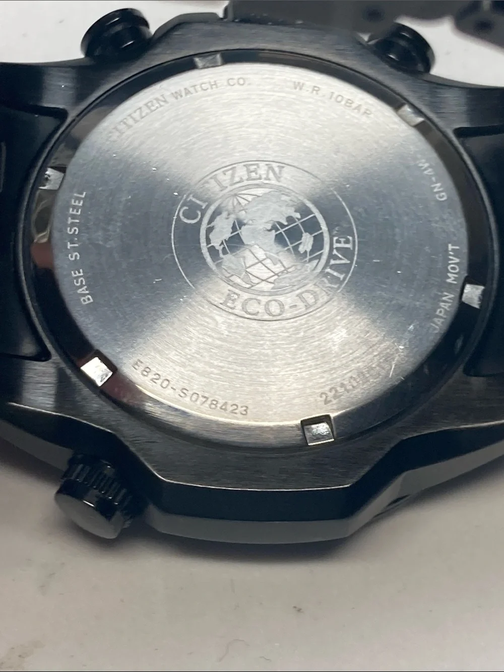 Citizen eco drive E820-S078423, Black Stainless Steel Multi-Function watch